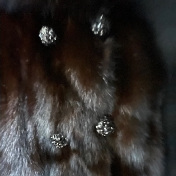 Vintage Fur (real) Dark Brown Long Coat - Picture 5 of 10